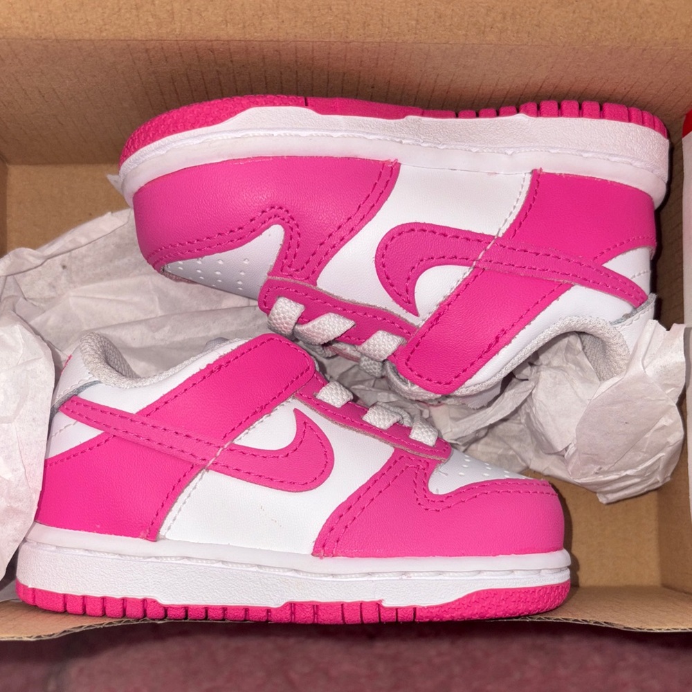 Nike Pink and White Baby Sneakers
